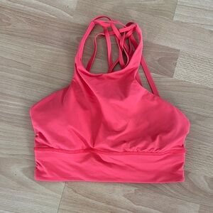 lululemon athletica Pink Sports Bra High Neck Racerback